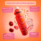 amika perk up plus extended clean dry shampoo is infused with scalp-nourishing ingredients: mandelic acid: a gentle AHA that helps balance the scalp. Peptides: helps improve overall scalp health. Rambutan seed extract: hydrating properties help increase hair vitality. Arrowroot powder: absorbs excess oil. 