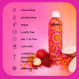 amika perk up plus extended clean dry shampoo is silicone-free, paraben-free, vegan, cruelty free, sles+sls free, coor-safe, suitablefor chemically treated hair, phthalate-free