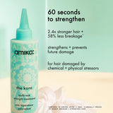 an infographic showing the benefits of using the kure multitask. the bottle is positioned against a light green background