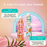 2 ways to scent your strands: amika signature scent: warm, sweet scent with notes of vanilla, spicy sweet clover + fresh citrus. Ellis Brooklyn MIAMI NECTAR: tropical scent with notes of pink pineappl, coconut water + vanilla 