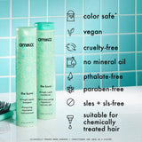 the kure strength repair shampoo and conditioner is color safe*, vegan, cruelty-free, contains no mineral oil, phthalate-free, paraben-free, sles + sls-free, and is suitable for chemically treated hair. *clincally proven when shampoo + conditioner are used as a system. 