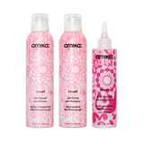 detox set | reset scalp cleansing gel shampoo, cooling gel conditioner + pink charcoal scalp cleansing oil