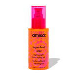 image of a pink and orange bottle with black lettering. amika superfruit star lightweight hair styling oil 50 ml / 1.7 US fl. oz. 