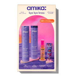 bye bye brass |  wash + care hair set | amika